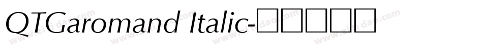 QTGaromand Italic字体转换